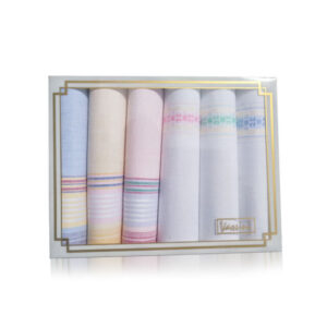 L36-10 Női textilzsebkendő 6db díszdobozban