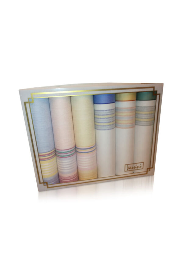 L36-24 Női textilzsebkendő 6db díszdobozban