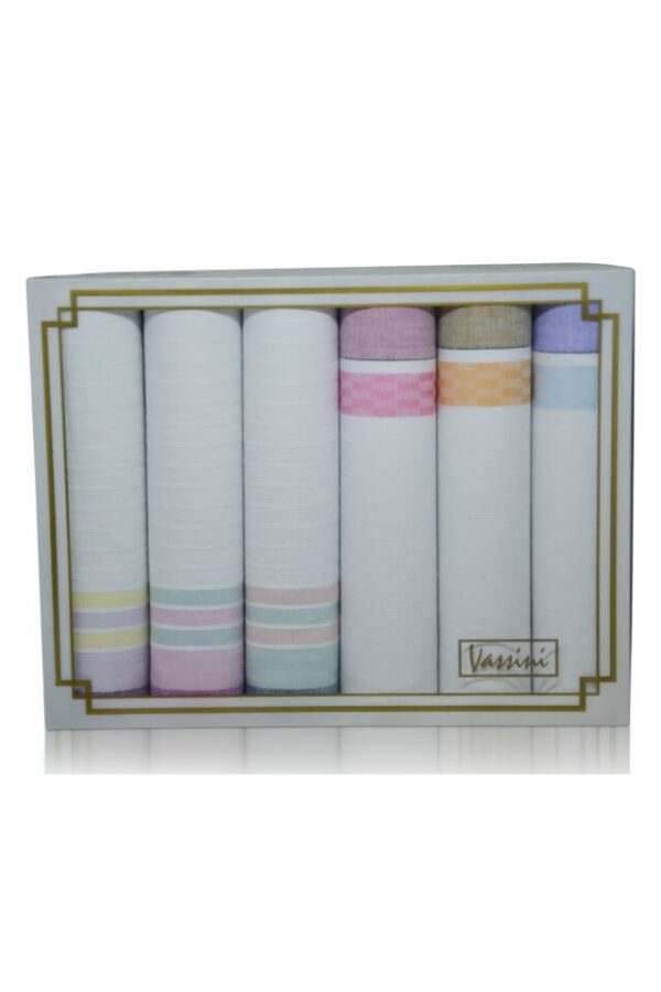 L36-34 Női textilzsebkendő 6db díszdobozban