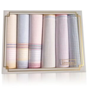 L36-7 Női textilzsebkendő 6db díszdobozban
